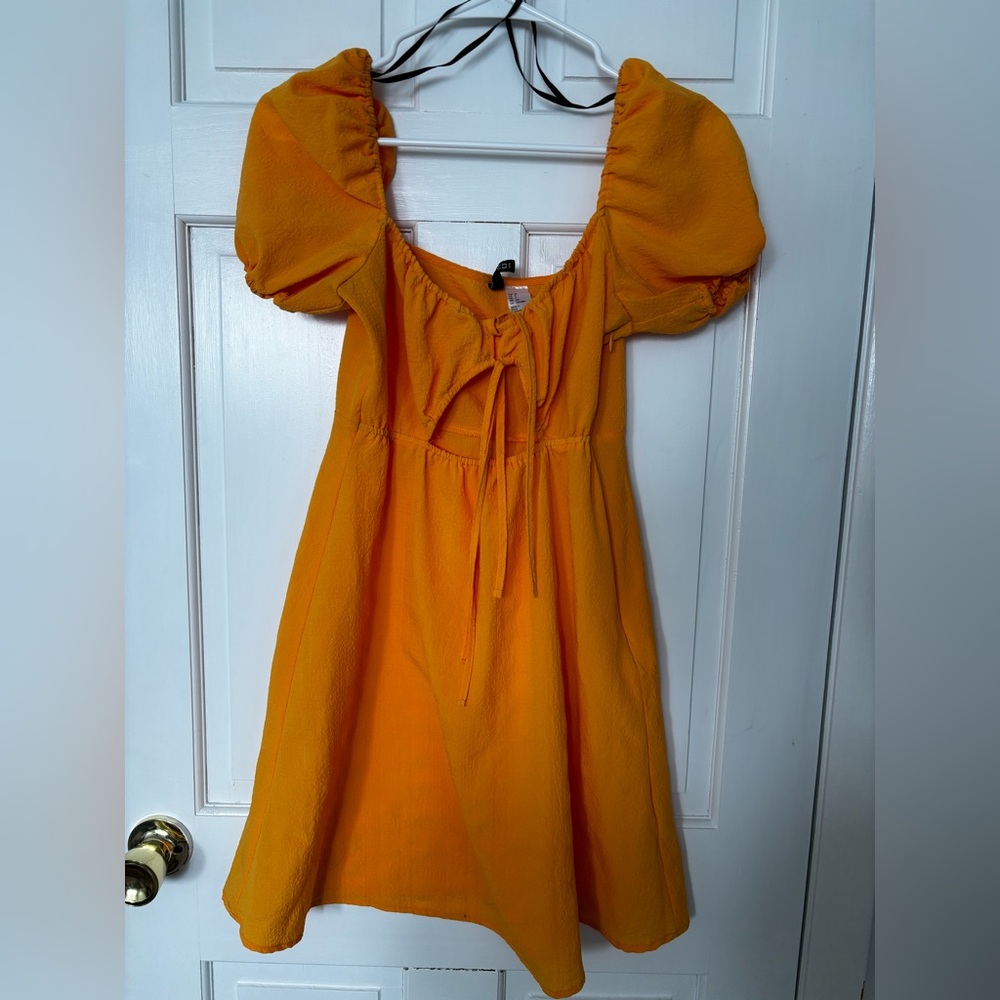 Yellow Puff Sleeve Sundress